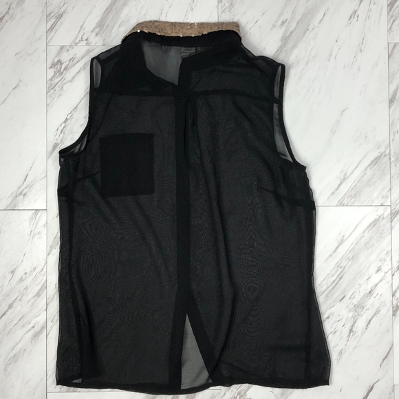 Sheer Sleeveless Blouse Size Medium NWOT - Picture 4 of 7